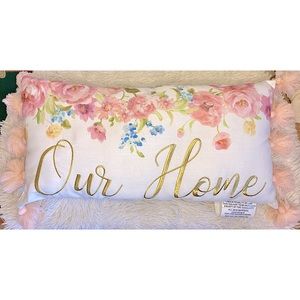Ashland Vintage Romance “Our Home” Decorative Throw Pillow